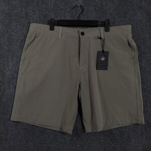 Across The Pond Performance Shorts Mens 36 Dusty Olive Stretch Athletic 9 Inseam